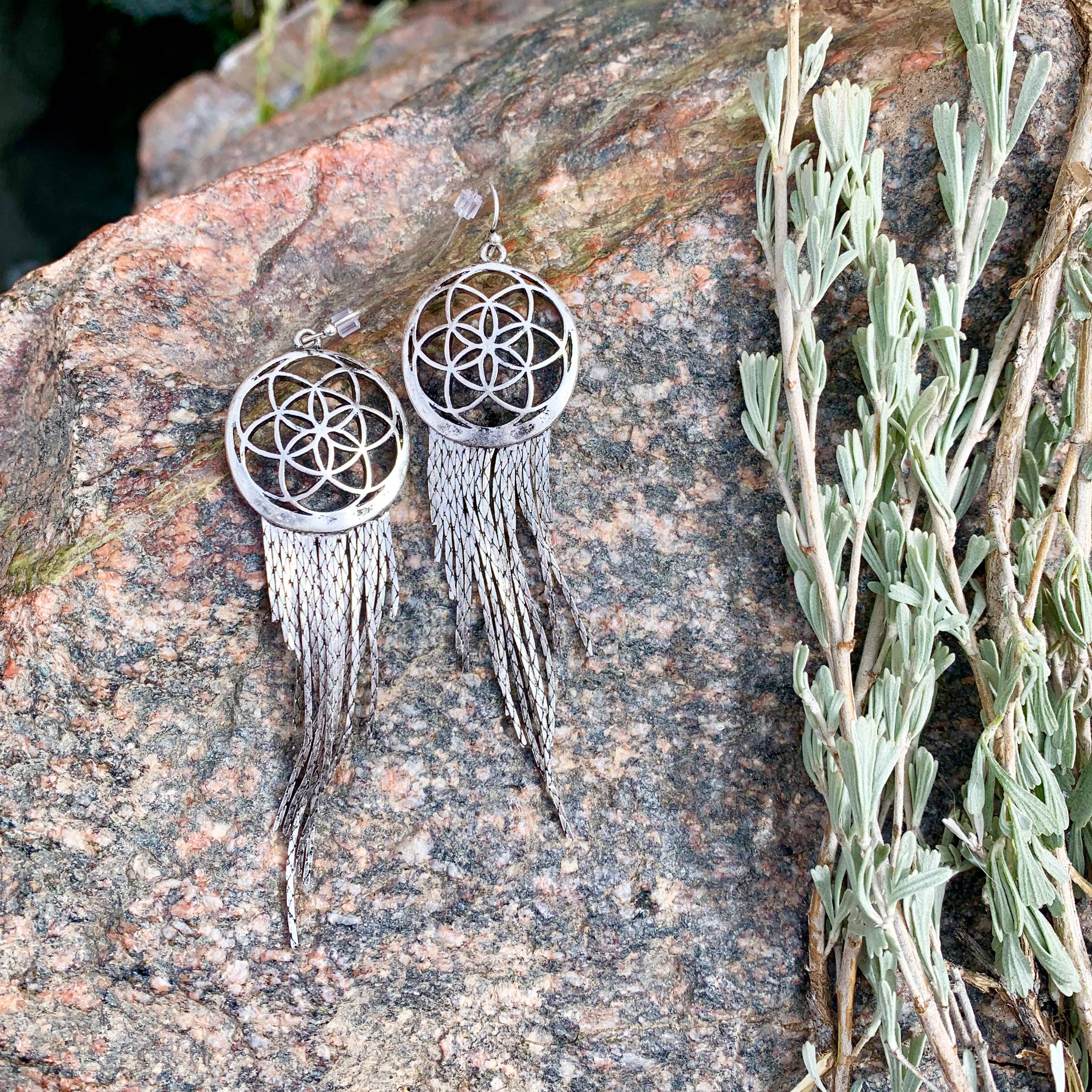 Hiouchi Jewels | Rose & Bolt Grateful Dead Jewelry - Wholesale Dangle Earrings - Dreamer Earring | Silver6