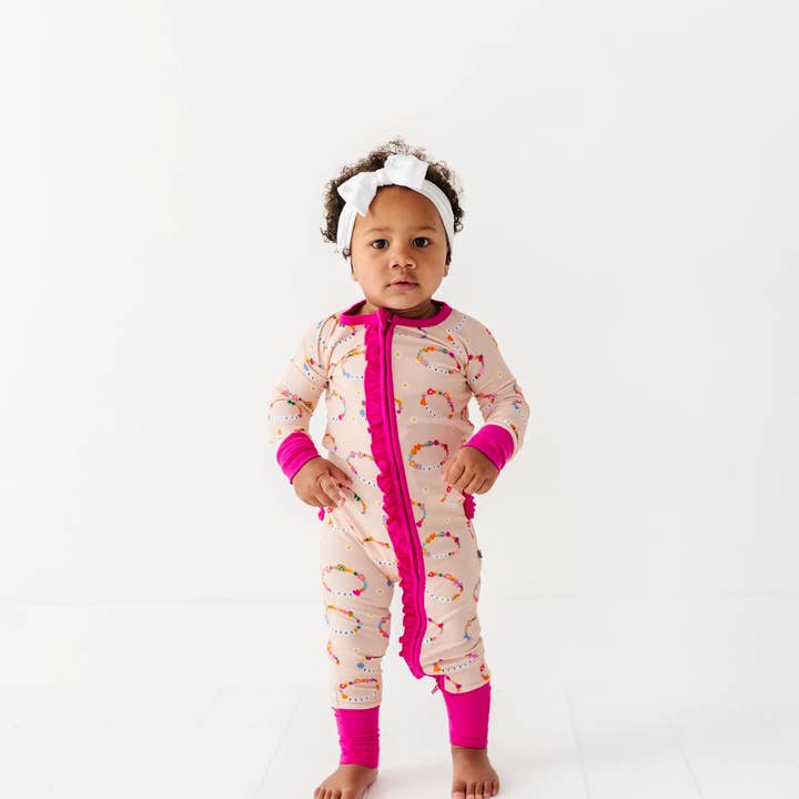 In My Bestie Era Ribbed Convertible Footies for wholesale by Kiki + Lulu