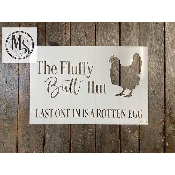 Muddaritaville Studio - Wholesale Door Mat - S0711 The Fluffy Butt Hut - Available In 2 Sizes