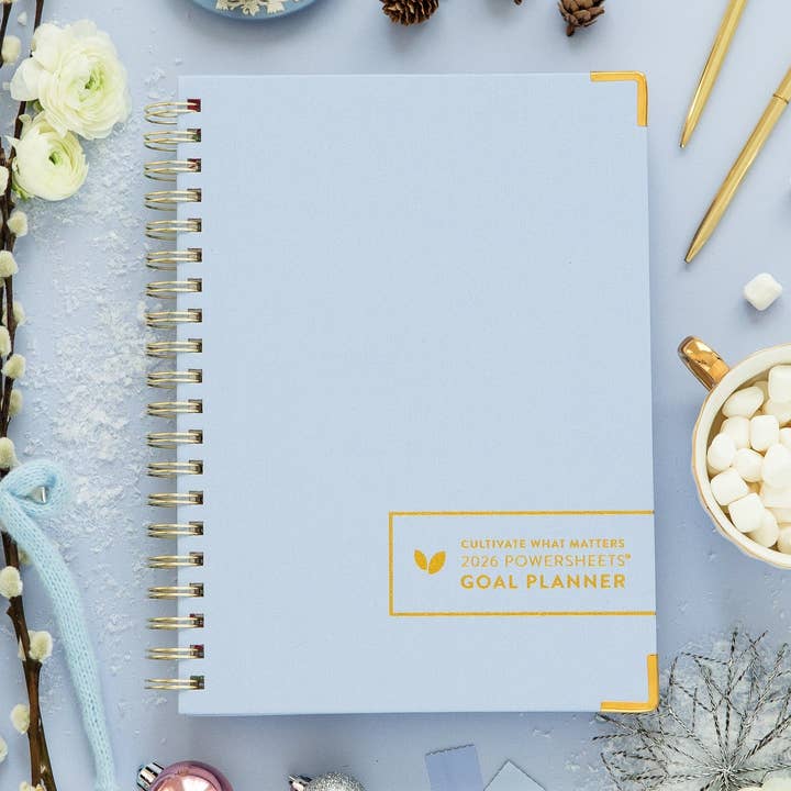 2026 One-Year PowerSheets® Goal Planner | Snowfall for wholesale by Cultivate What Matters