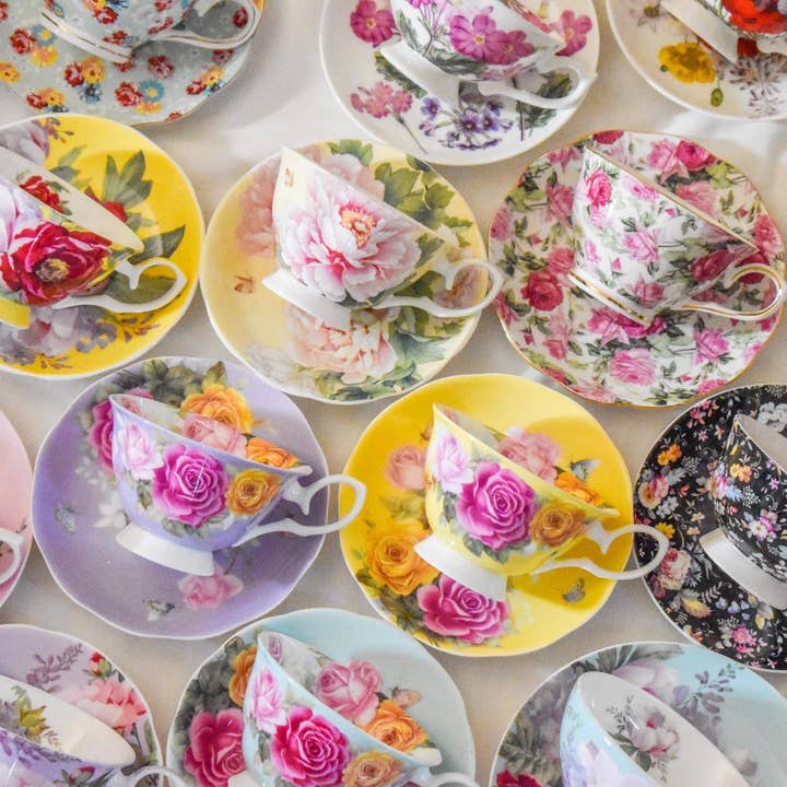 All Little Cute Things - Wholesale Tea Set - Tea Party Mismatched teacups Event Planner2