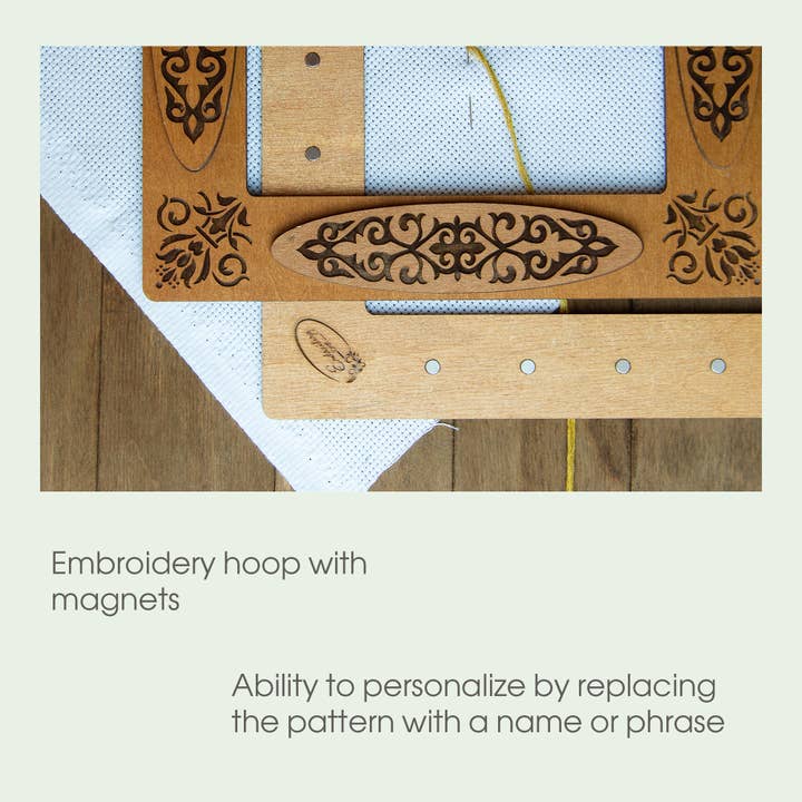 Embroidery craft - Wholesale Embroidery/cross-stitch supplies - Magnetic cross stitch frame plywood hoop for embroidery6