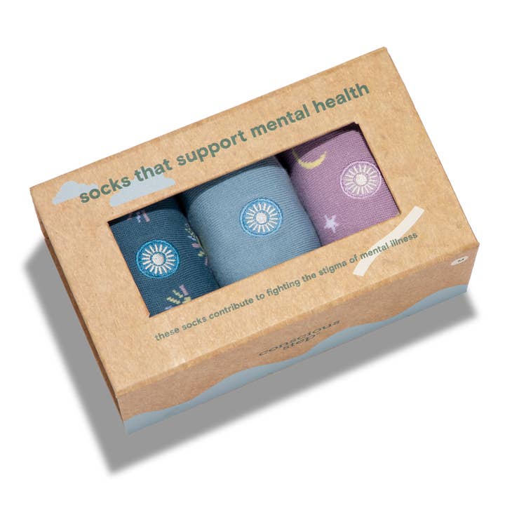 Conscious Step - Wholesale Socks - Unisex - Boxed Set Socks that Support Mental Health