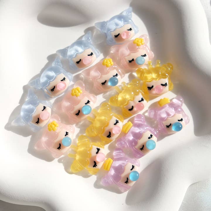 Clear Bubble Gum Girl 4 Pack for wholesale by Moon Bunny