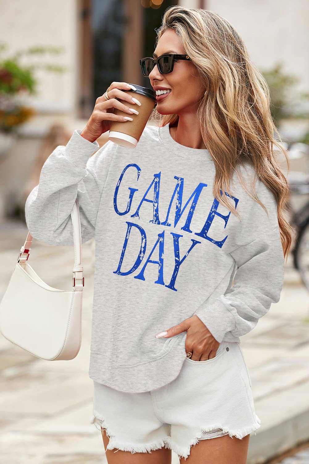 Little Daisy Closet - Wholesale Graphic Sweatshirt - Women's -  LDC GAME DAY Vintage Washed Letter Graphic Baggy Sweatshirt3