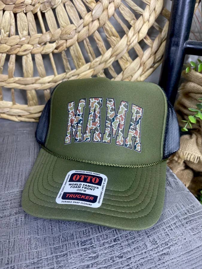 Mama Camo Trucker Hat for wholesale on Faire
