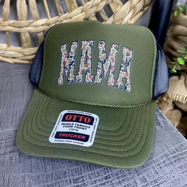 Mama Camo Trucker Hat for wholesale on Faire0