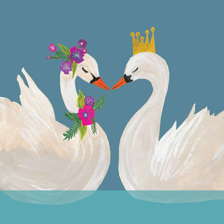 Hutch Cassidy - Wholesale Love Card - 'Swans Always and Forever' Greetings Card
