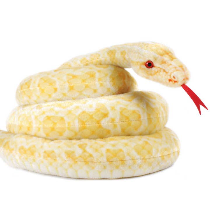 Alba The Albino Burmese Python | 100 Inch Stuffed Animal Plush for wholesale by VIAHART Toy Co.