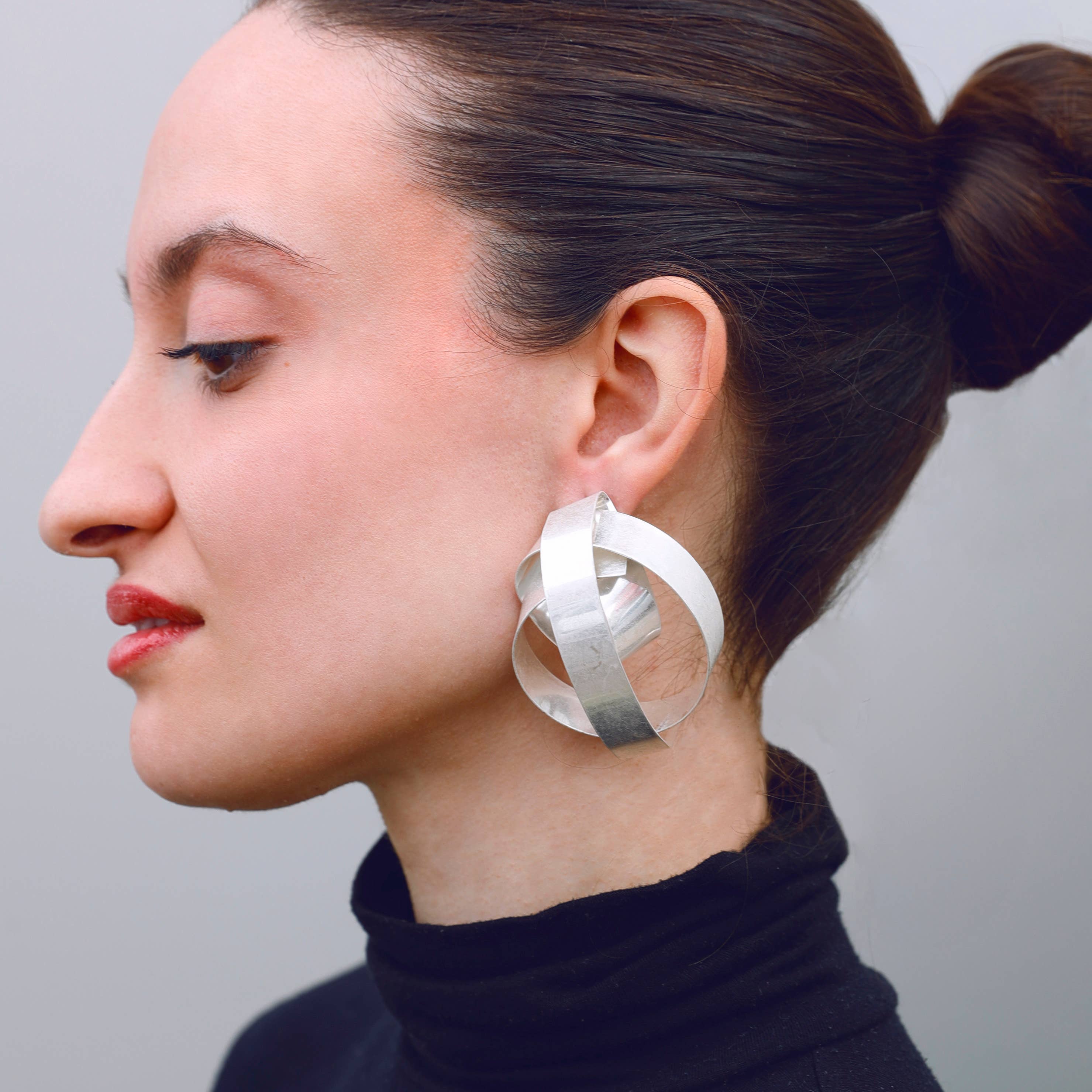 Sonata - Vendita all'ingrosso Gioielli a scatto - Orecchini a Pressione Forma Geometrica Metallo2