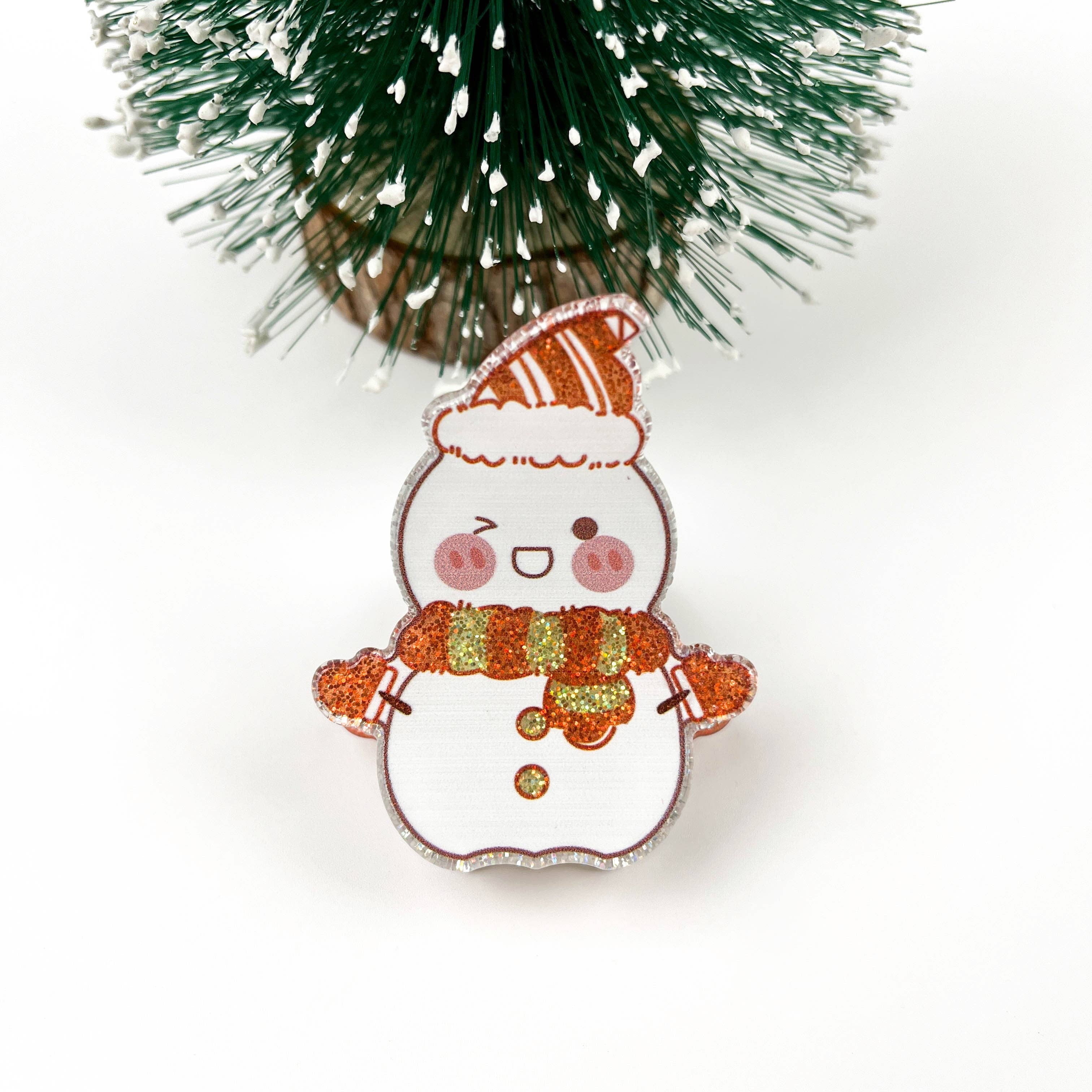 TheDivaSoap - Wholesale Hair Clip - Women's - Shiny Snowman Hair Clip, Christmas Series Claw Clips2