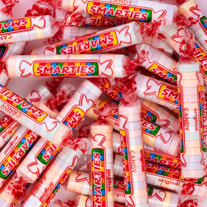 Smarties® 15-tablet rolls, 40 lb. bulk case for wholesale by Smarties