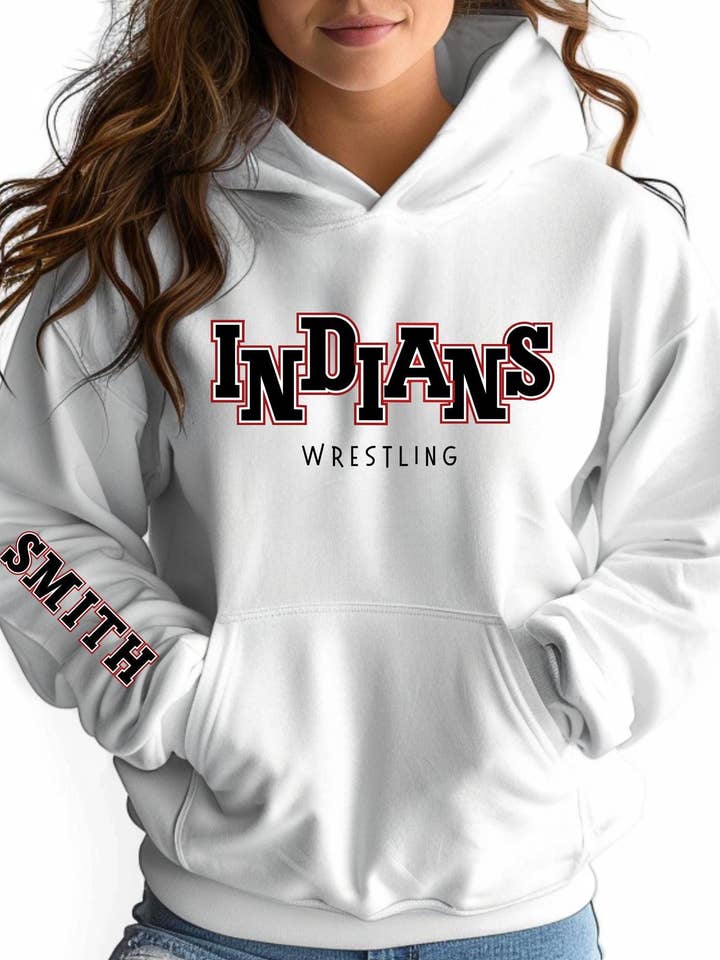 Peters Township Indians Personalized Sports Hoodie for wholesale by 240 Spirit Press