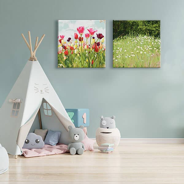 Sullivans Home Decor - Wholesale Art Print - Daisy Field 20"x20"