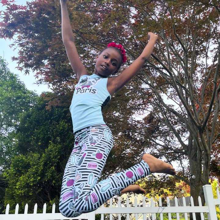 French Stripe LEGGINGS for engroshandel hos Sugar Lulu