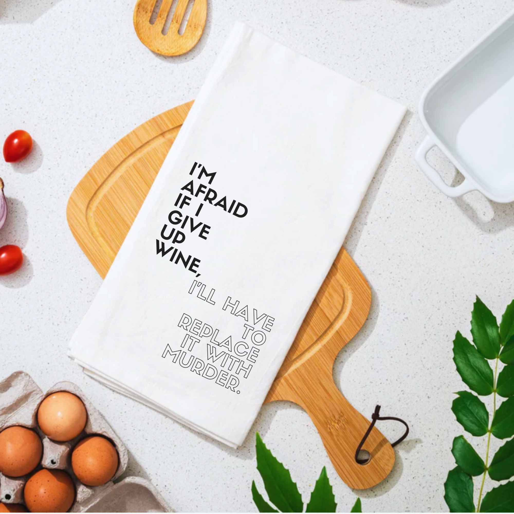 Twisted Wares - Wholesale Tea Towel - Funny Cotton Towel - Wine Humor2