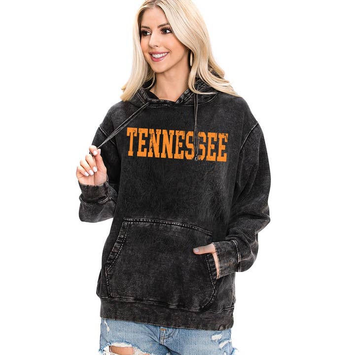 HRTandLUV - Wholesale Hoodie - Women's - TENNESSEE MINERAL WASH HOODED SWEATSHIRTS