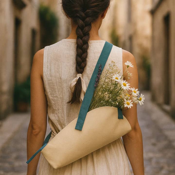 Bolso de Flores de Lona | Bolsa de Ramo de Lona | Sin Marca para venta al por mayor de House of Kraft Jewelry & Accessories