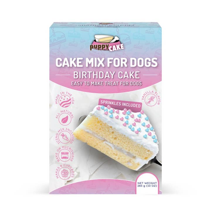 Puppy Cake Mix Birthday Cake with Sprinkles for wholesale by Pet Palette Distribution