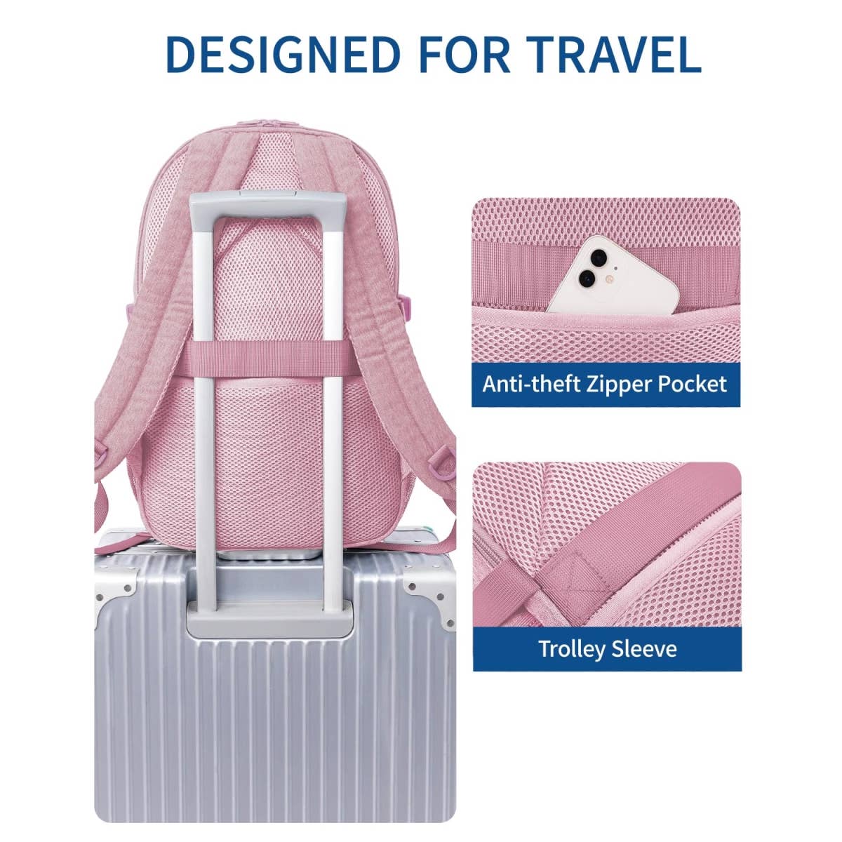 wandf – Großhandel Rucksack – Unisex – 18x14x8 Persönlicher Gegenstand Handgepäcktasche mit USB-Ladeanschluss15