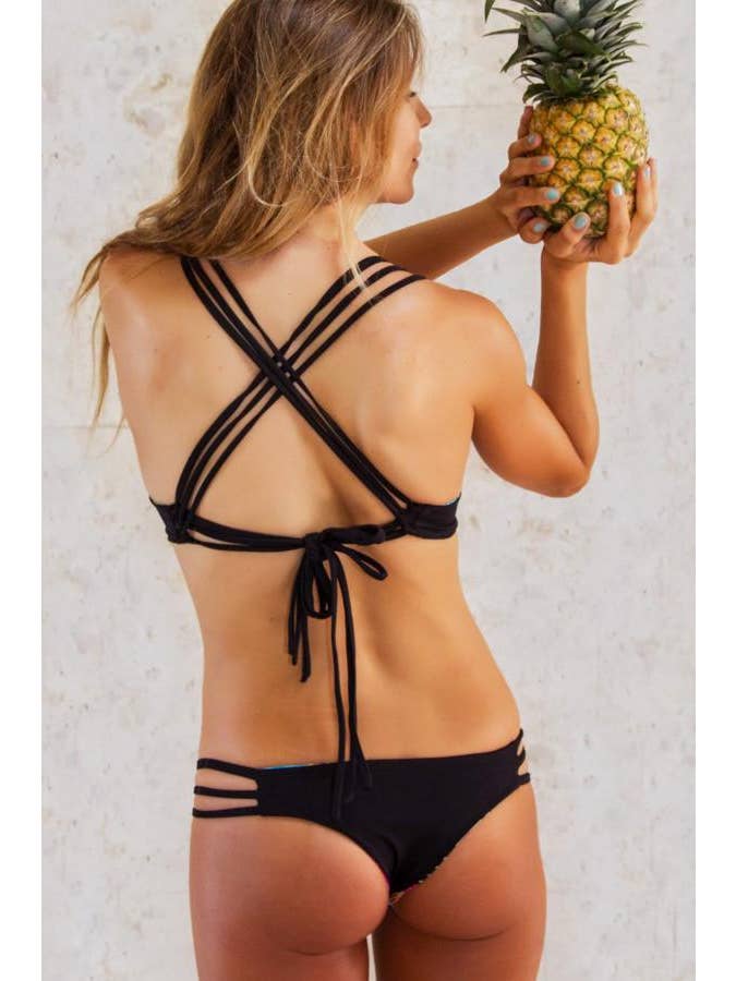BiancaBikinis - Wholesale Swim Top - Women's - Stromboli Cross Back Top: Tropical Flower4