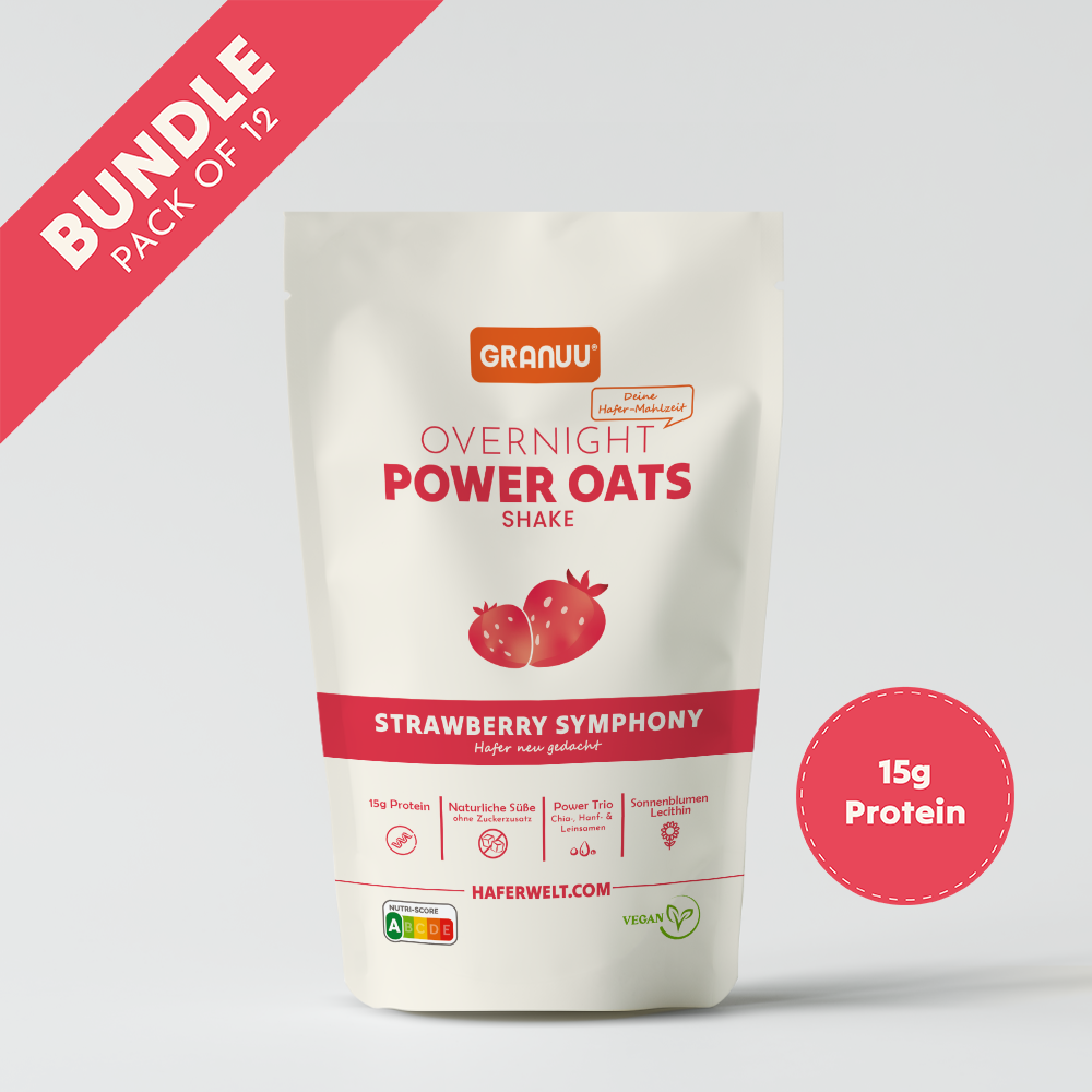 Granuu by Haferwelt - Wholesale Oats - Granuu Overnight Power Oats Shake Strawberry Symphony - Pack of 121