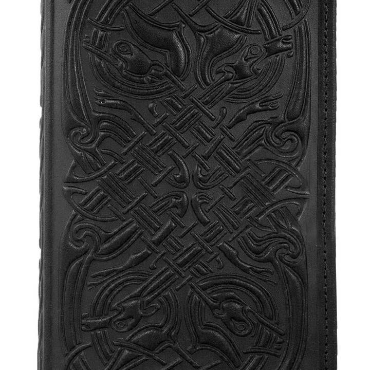 Oberon Design - Wholesale Phone Wallet - Unisex - Large Leather Smartphone Wallet - Celtic Hounds