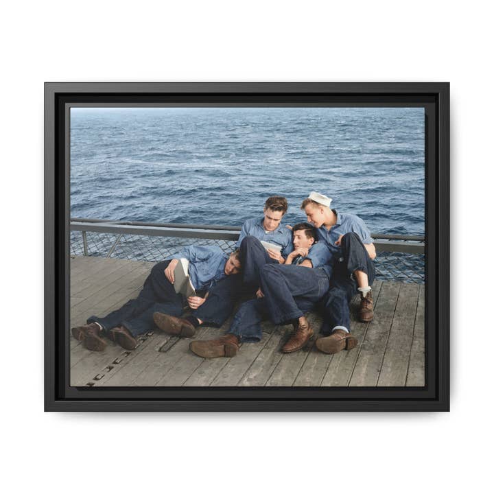 hommes 025 | Framed Vintage Photo - Matte Canvas for wholesale by Walt & Pete