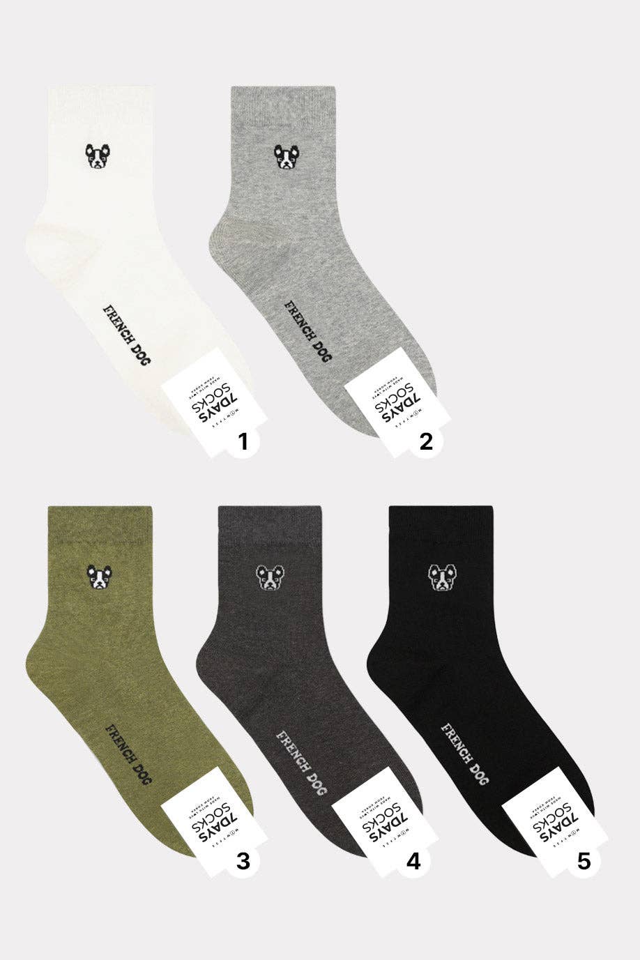 7DAYSSOCKS - Wholesale Socks - Men's - Men's Crew Doggy Basic Socks - Made in Korea5