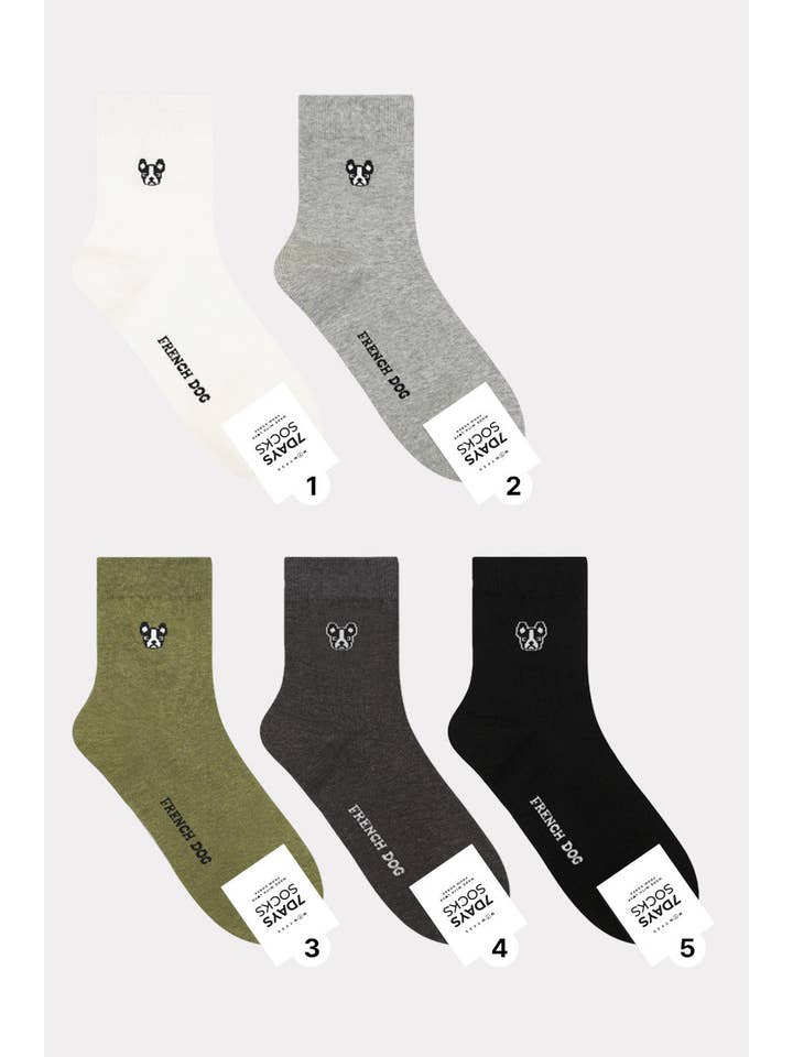 7DAYSSOCKS - Wholesale Socks - Men's - Men's Crew Doggy Basic Socks - Made in Korea5