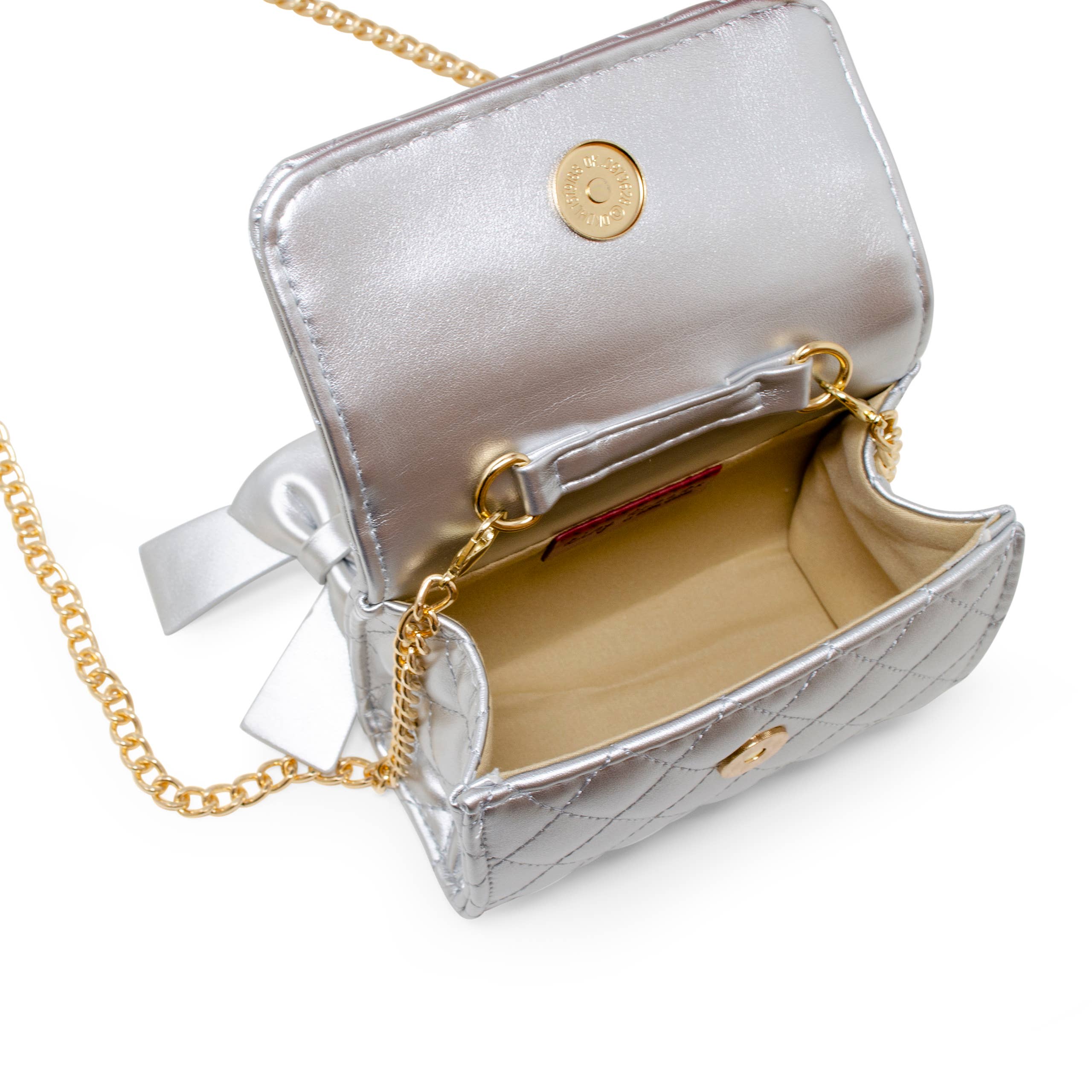 Tiny Treats and ZOMI GEMS – wholesale Crossbody-väska – Barn – Quiltad pärlhandtag rosettbandväska15