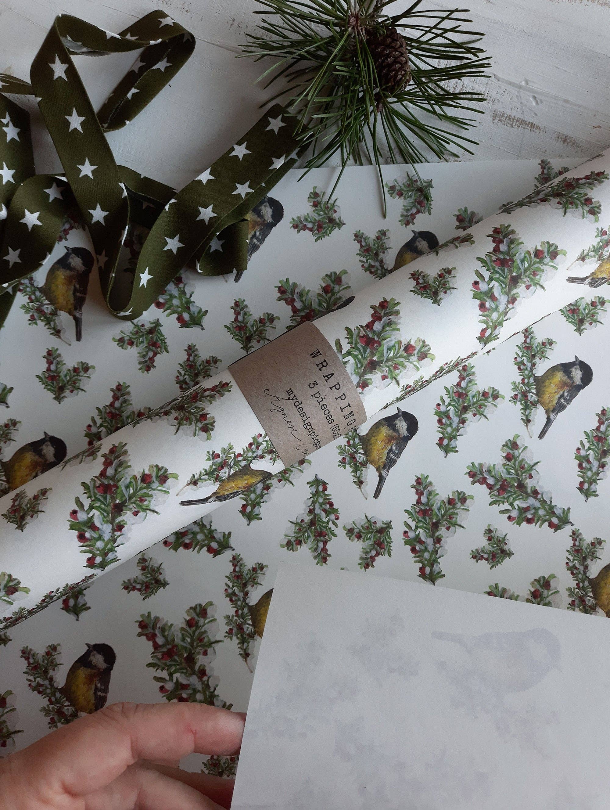 MyDesignPictures - Wholesale Flat Wrap - Tit Bird Wrapping Paper5