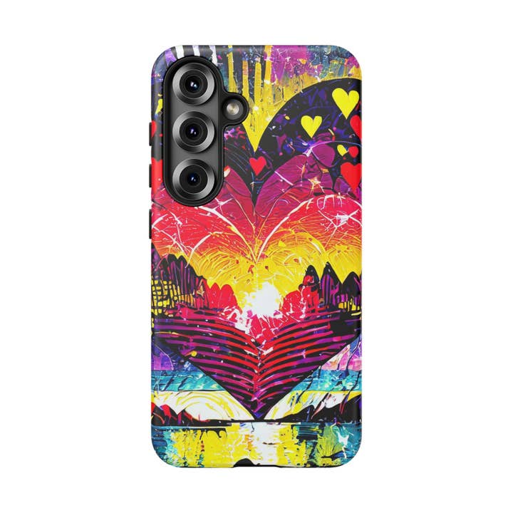 Studio 653 Clothing Co - Wholesale Phone Case - Women's - Vibrant Heart Sunset Tough Phone Case13