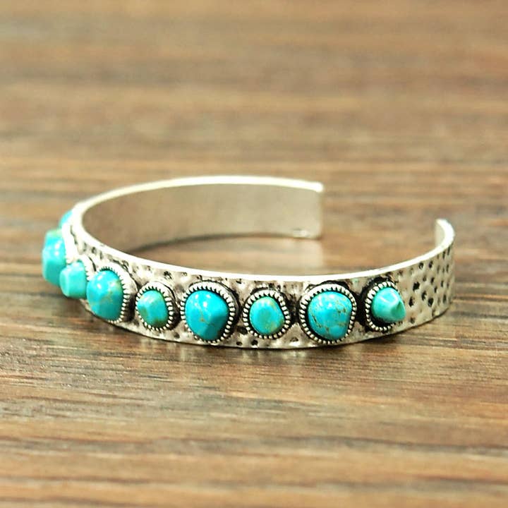 ISAC Trading Inc - Wholesale Cuff Bracelet - 710697, Navajo Turquoise Cuff Bracelet