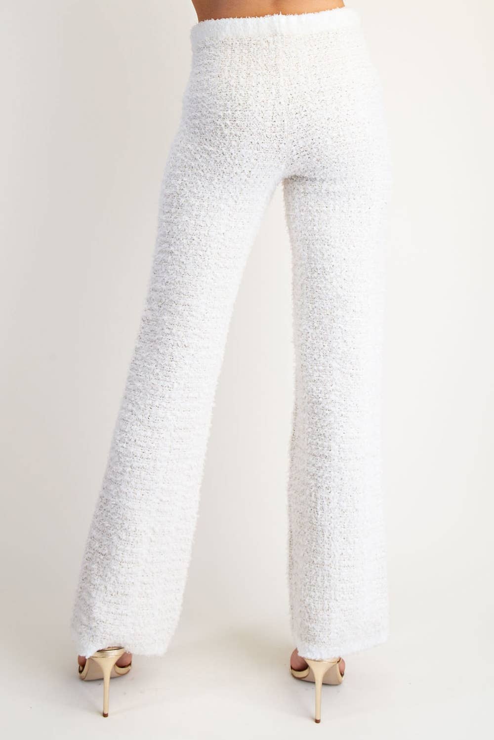 Edit by Nine – Engroshandel Bukser - Dame – Højtaljede Lurex Sweater Bukser med Lige Ben8