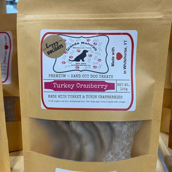 Grande Naturals Turkey & Wild Yukon Cranberry Dog Treats for wholesale by Grande Natural Dog Treats