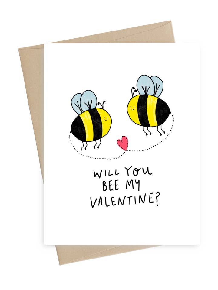 Will You Bee My Valentine? for wholesale by Little May Papery