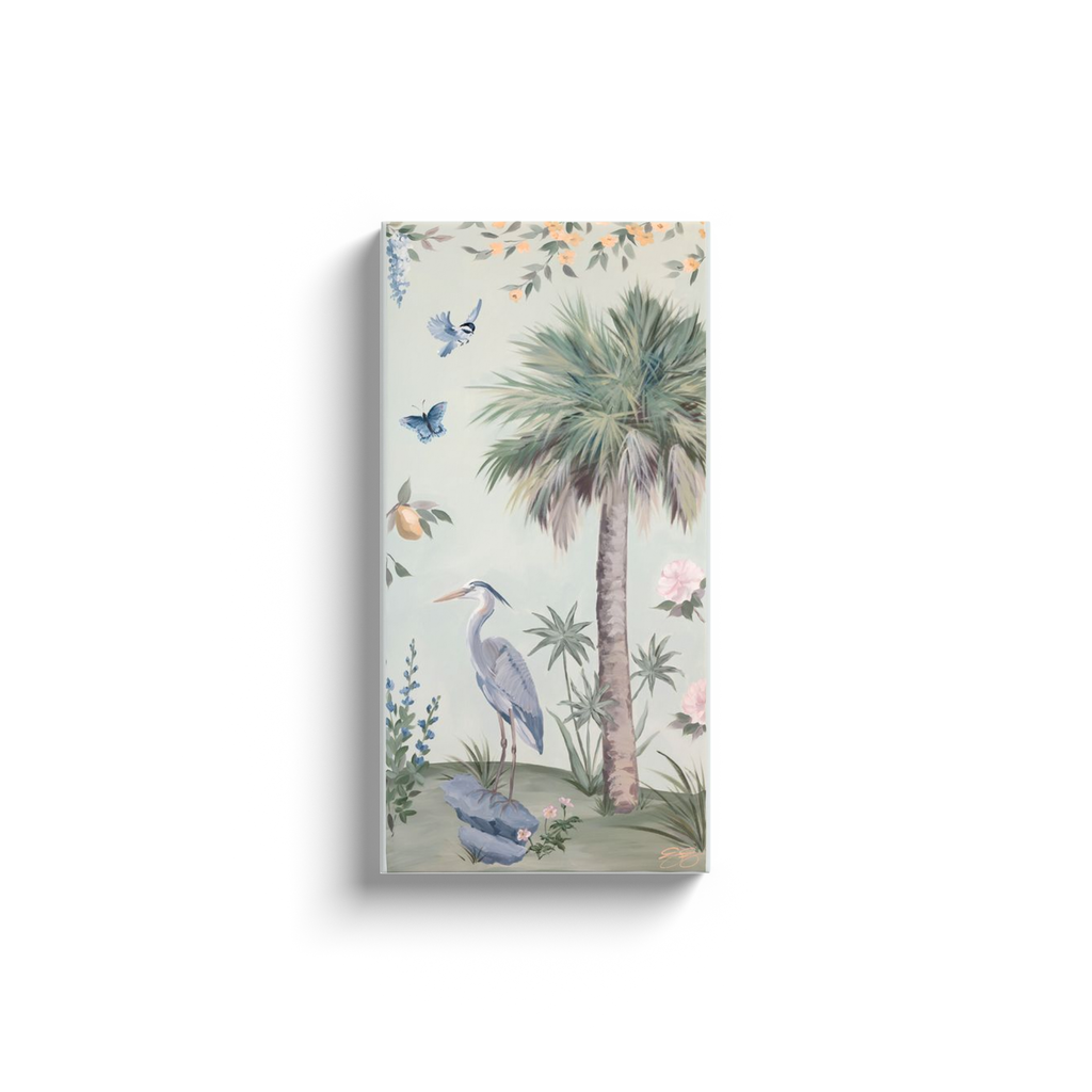 Elizabeth Alice Studio - Wholesale Art Print - Olive, a green tropical chinoiserie canvas wrap print2