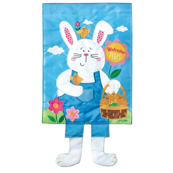 LAPIN BIENVENUE PEEPS DRAPEAU DE JAMBE FOU pour la vente par Magnolia