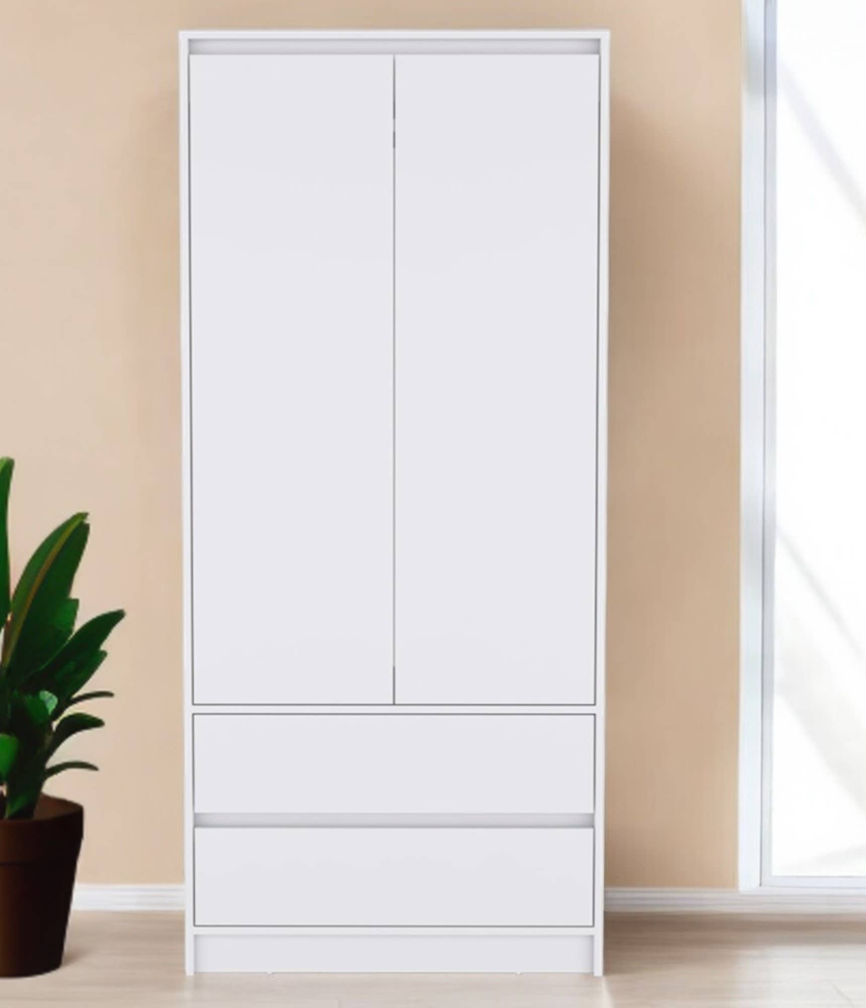 HomeRoots – wholesale Bedroom furniture – 32" White Two Drawer Combo Dresser