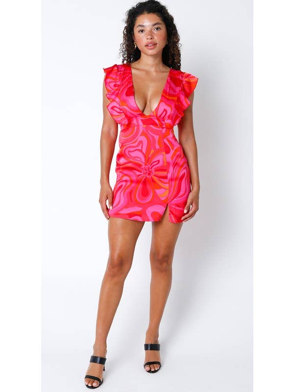 Pink Multi Veda Dress for wholesale on Faire3