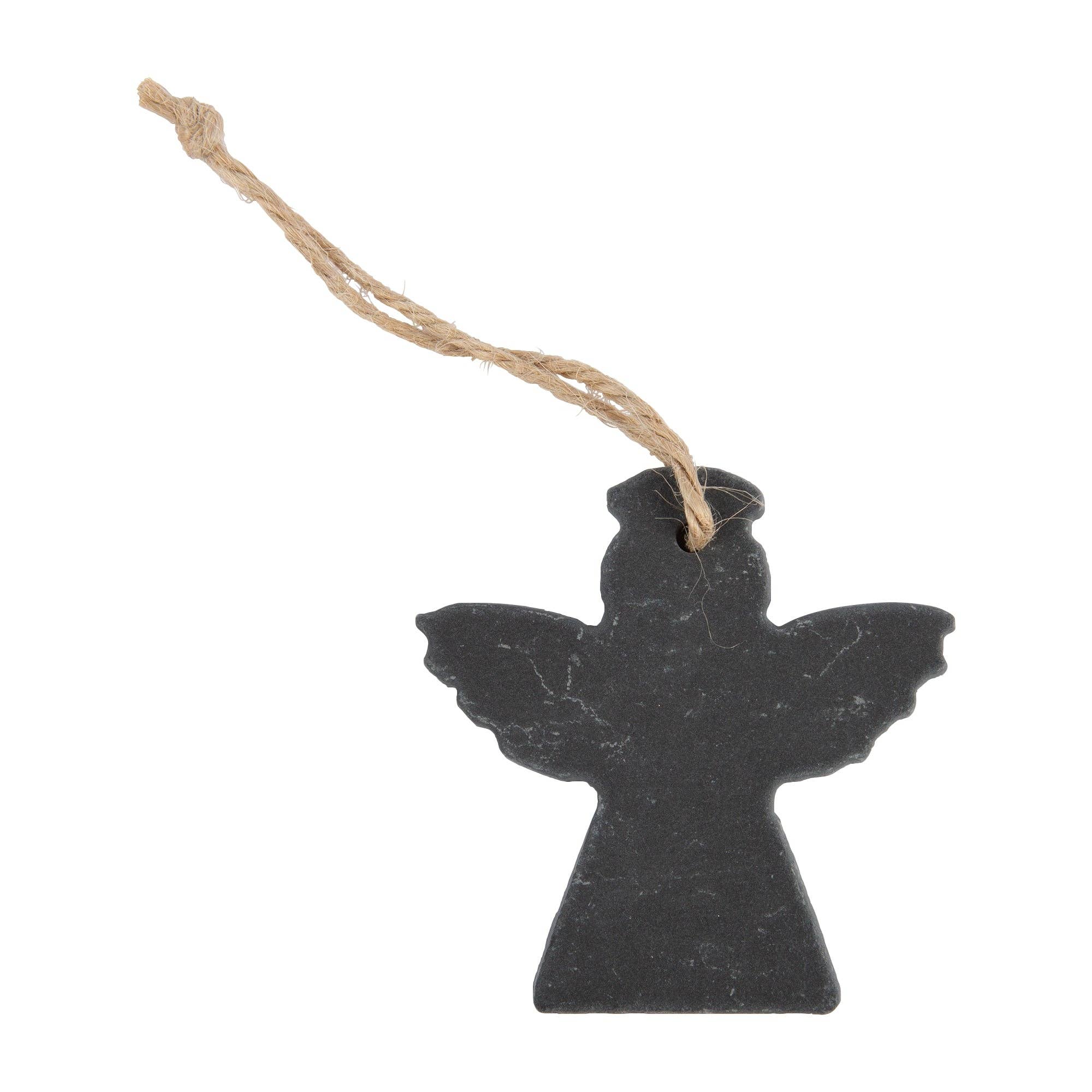 Rinkit Pty Ltd - Wholesale Ornament - Slate Christmas Tree Decoration - Angel - By Nicola Spring2