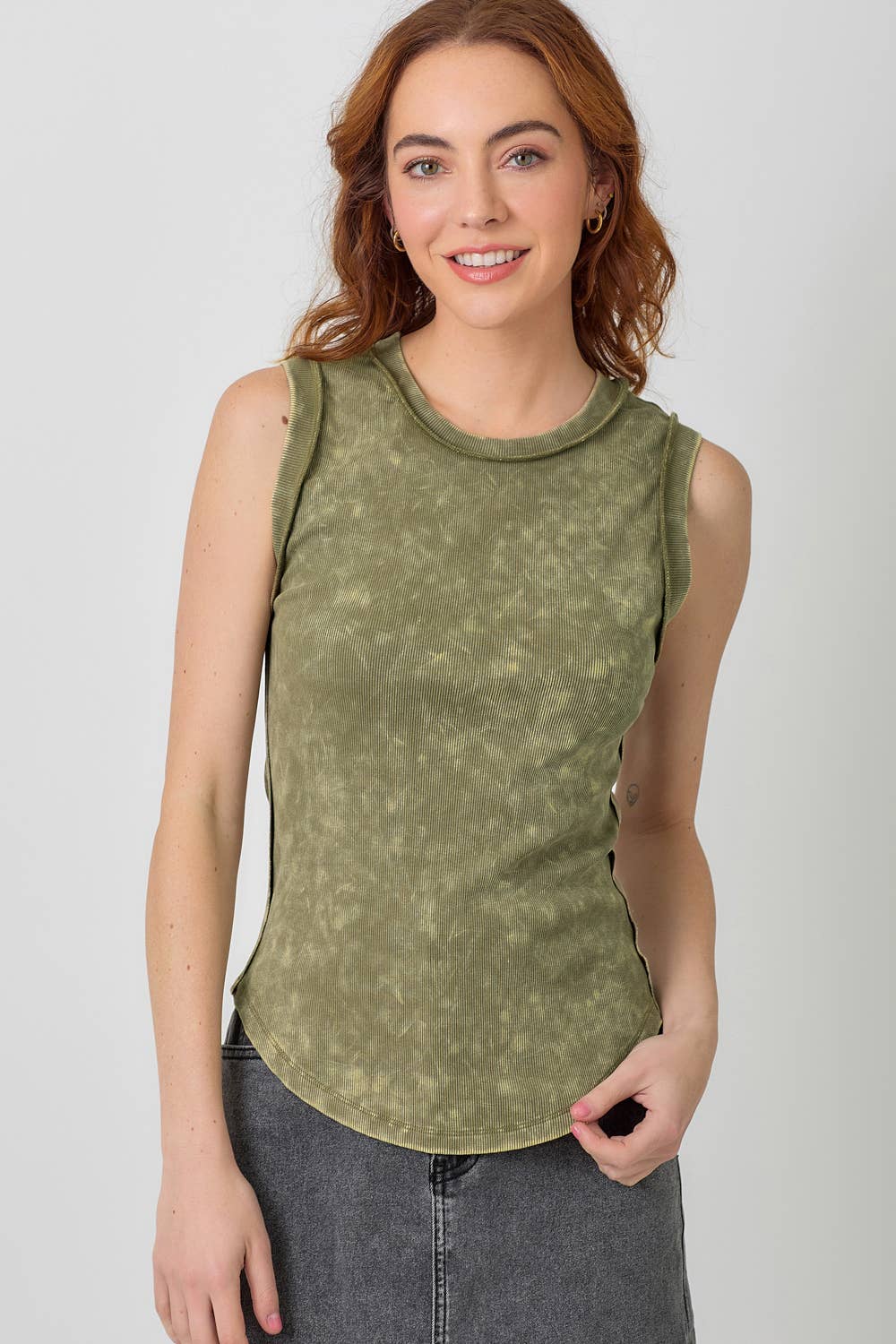 Mystree - Wholesale Tank Top - Women's - 60556 Exposed Seaming Ribbed Tank21