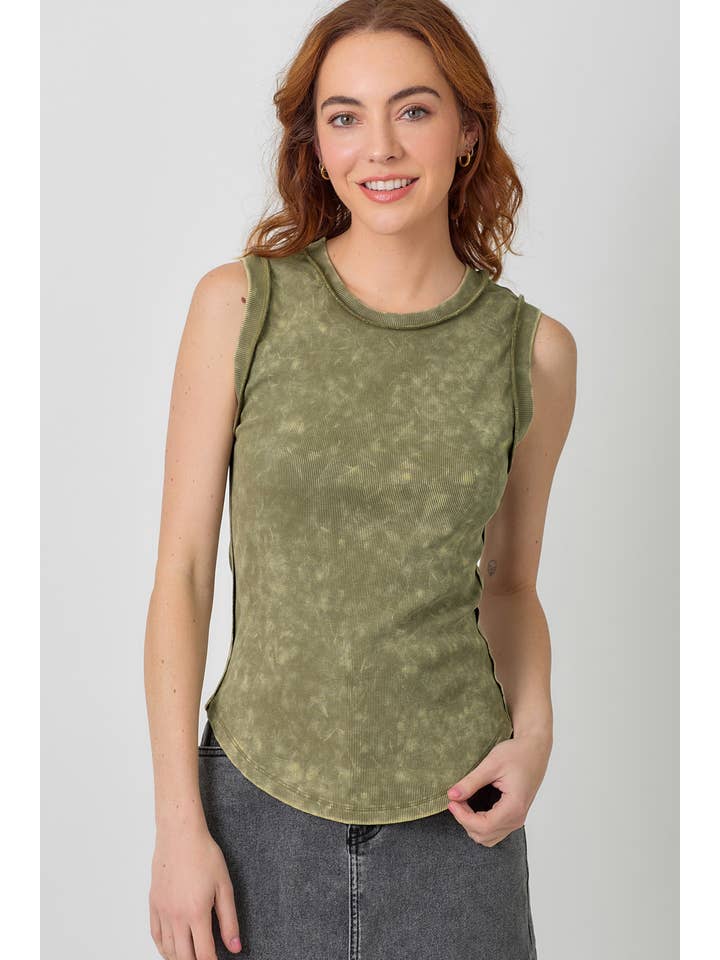 Mystree - Wholesale Tank Top - Women's - 60556 Exposed Seaming Ribbed Tank21