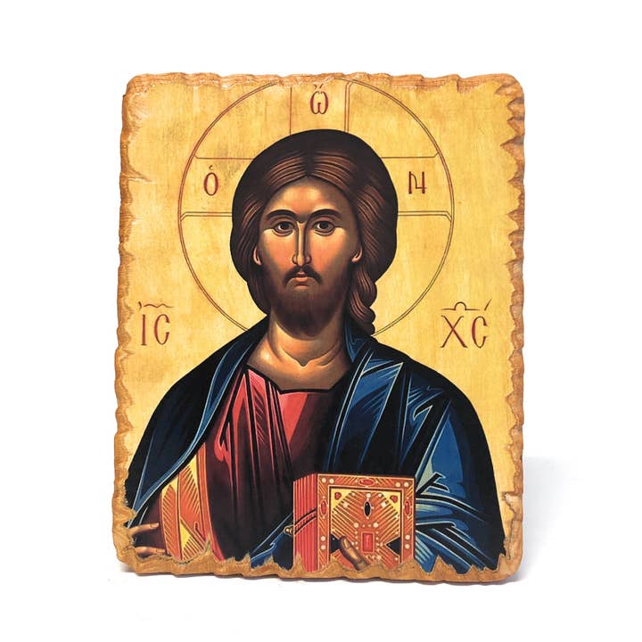 Costa Articoli Religiosi – wholesale Religiöst kort – Ikon för Mästaren Jesus på trä cm. 20x25