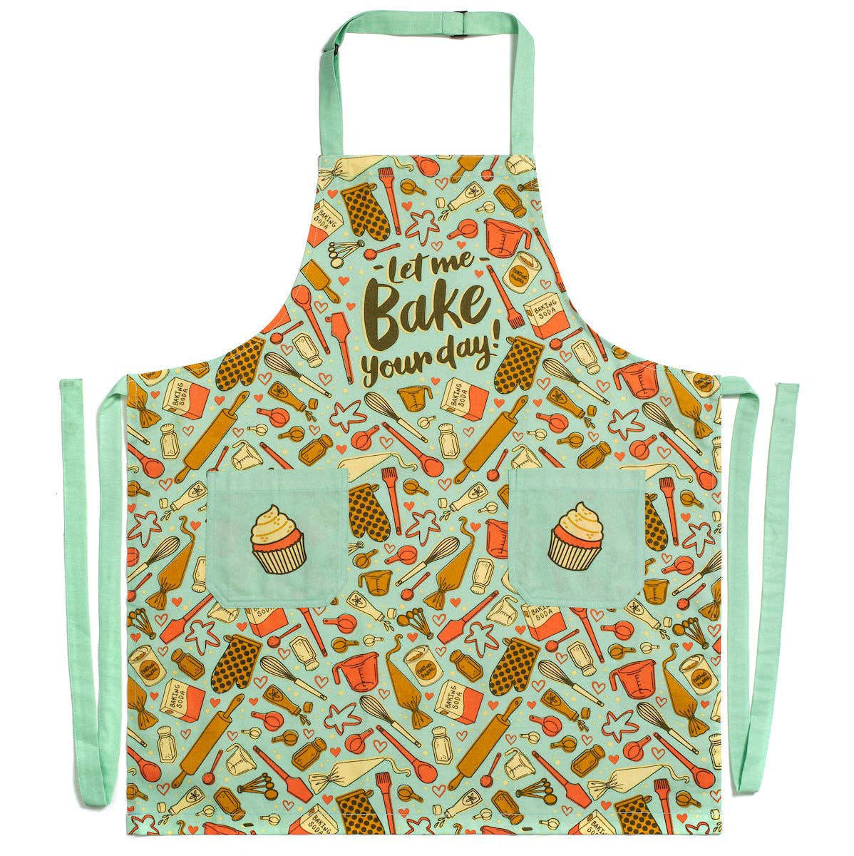 Lavley – wholesale Förkläde – Humorförkläde för bakning med texten "Let Me Bake Your Day" för vuxna2