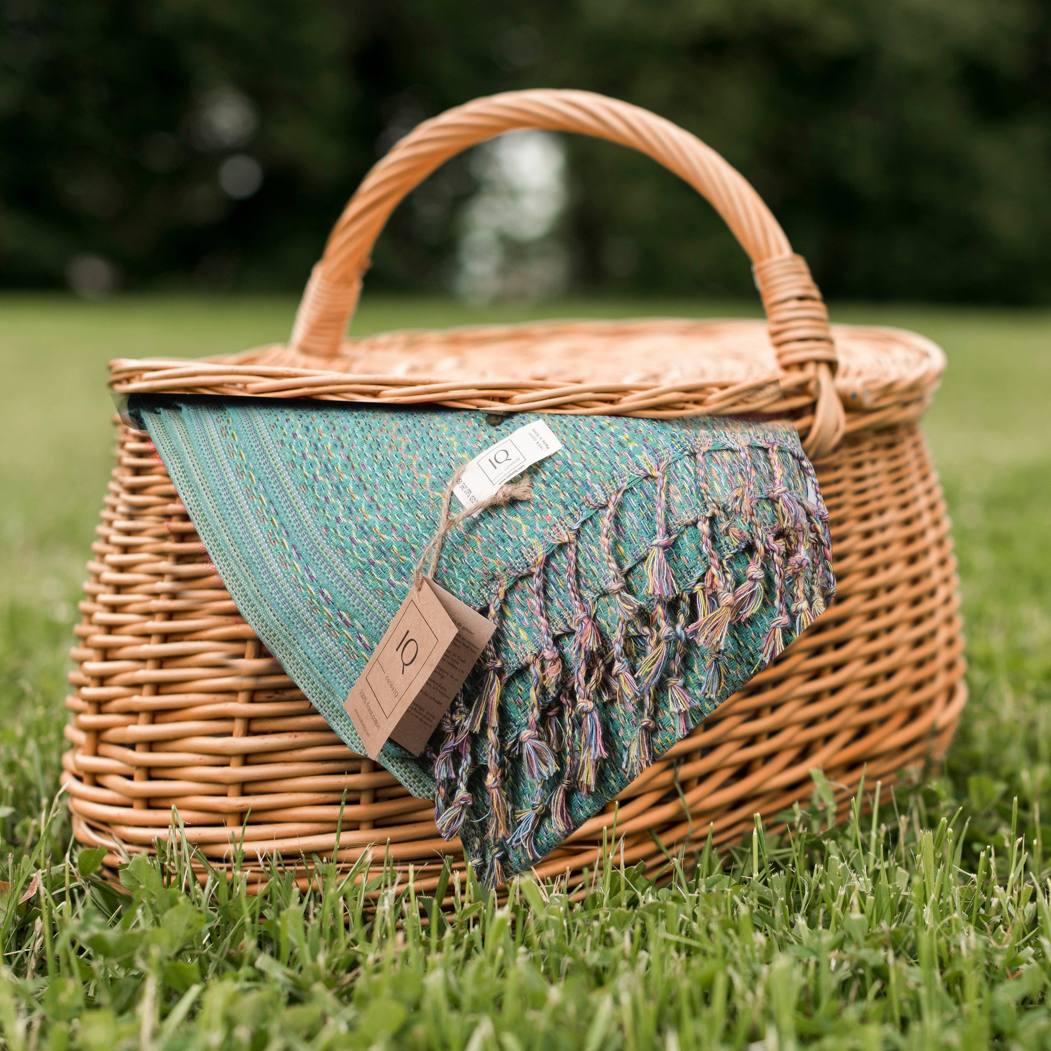 cotonIQ - Wholesale Bath Towel - hammam towel | sauna towel | beach towel | Mexico |green|180x100cm3