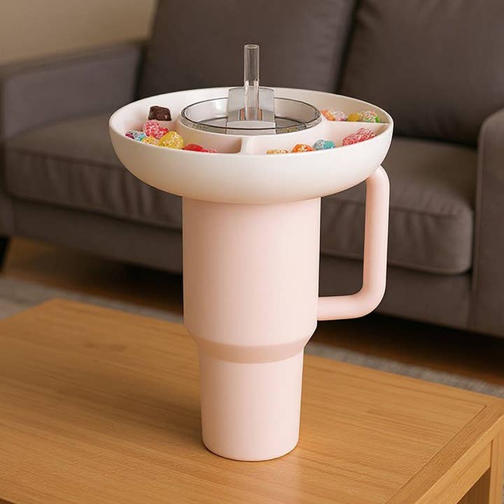 3-PC Snack Tray Cup Holder with Divided Compartments for Cup and Everyday Use for wholesale by AK Brand