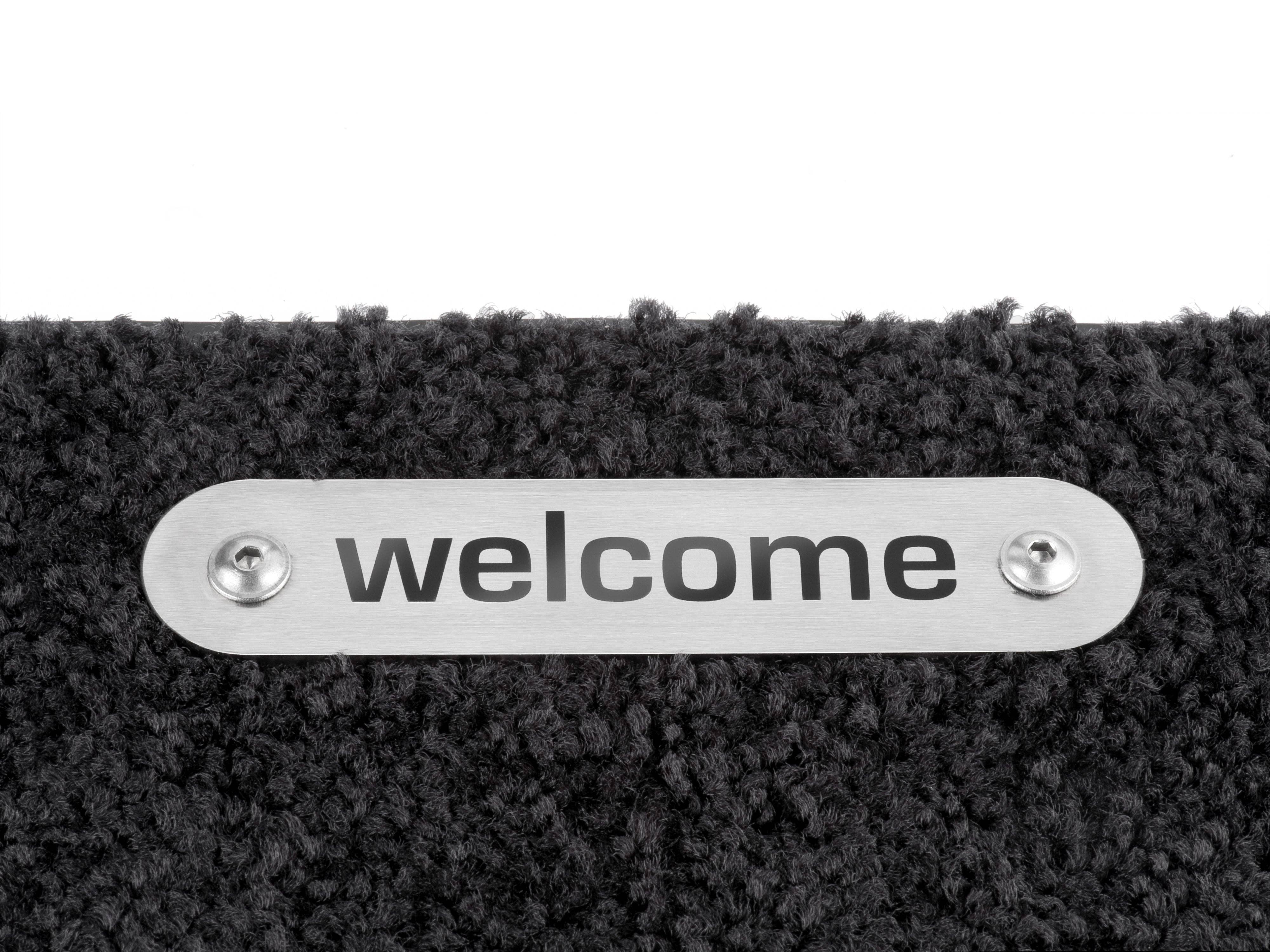 Keilbach Designprodukte – Engroshandel Dørmåtte – Picobello dørmåtte med rustfri stål og laserindgraveret "welcome"4