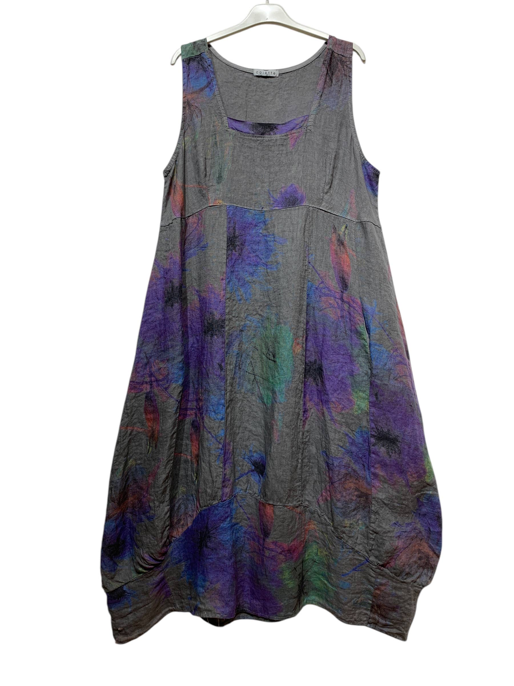 LINEN & COTTON HOUSE - Wholesale Dress - Women's - LINEN DRESS 322 FLOWERS8